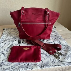 MZ Wallace Scarlet Red Bedford Small Chelsea Tote